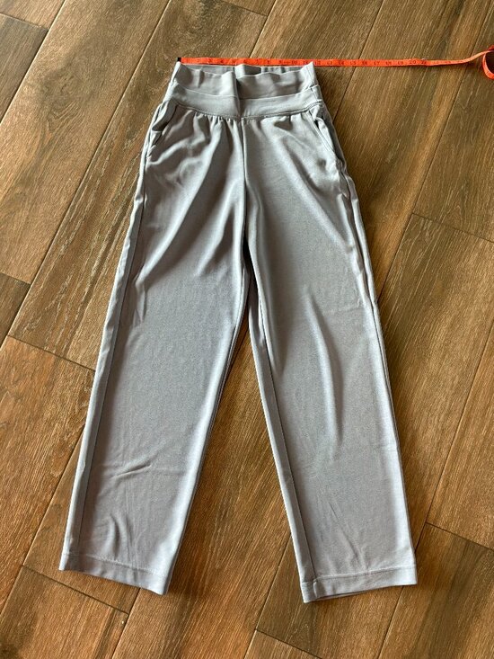 Athleta Pants - athleta women's wide waistband pockets super soft athleisure pants gray size XS